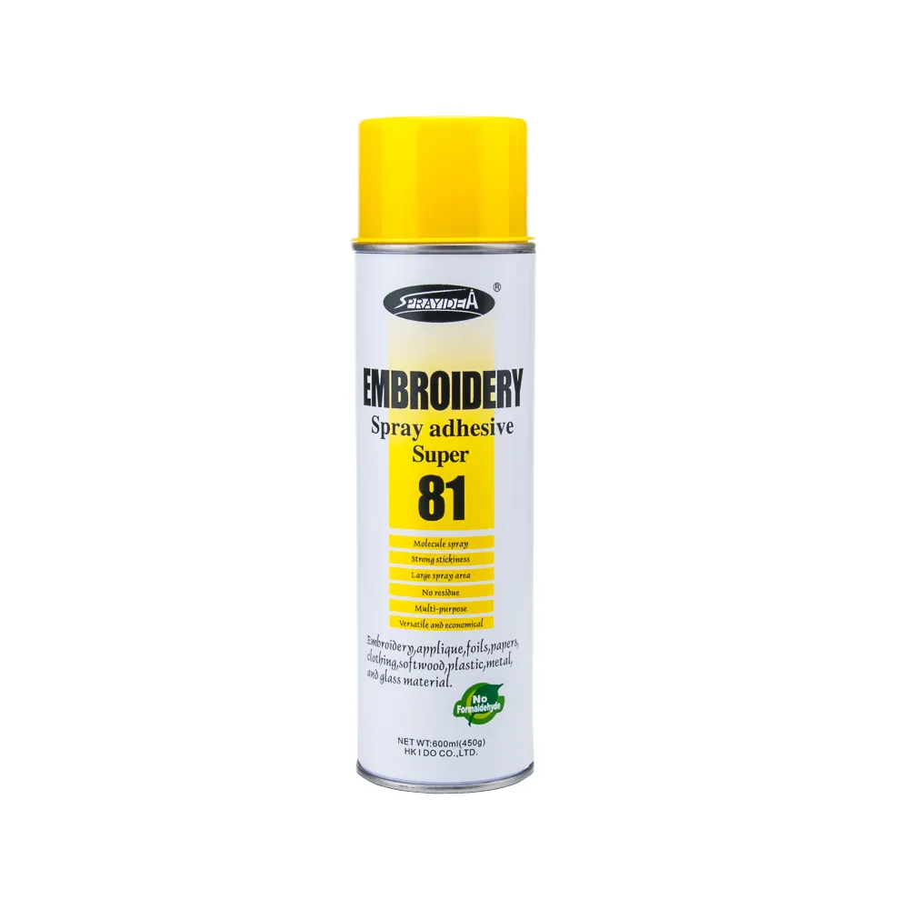 Super incollaggio aerosol ricamo Sprayidea 81 colla spray adesivi per industria dell'abbigliamento