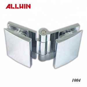 ALLWIN 1007 Bisagra semicircular de latón de 180 grados para puerta de gabinete, vidrio a vidrio, 73x100mm - Product Image 3