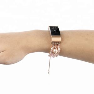 Dây Đeo Đồng Hồ Đeo Tay Hạt Ngọc Trai Thủ Công Thời Trang Sang Trọng Cho Fitbit Charge 3 - Product Image 5