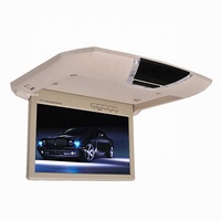 شاشة LCD ملونة صغيرة للتركيب على سقف الحافلات والسيارات، 9 بوصات، نحيفة للغاية، تعمل بجهد 12 فولت تيار مستمر، مع نظام تلقائي لـ NTSC/PAL وخاصية التلفزيون