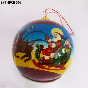 Boule de noël en verre peint à la main