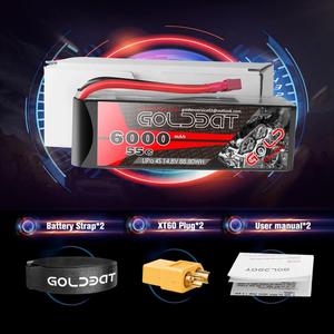 Batería de Polímero de Litio de Alta Capacidad 55C 4S 14.8V 6000mah, Carcasa Flexible, Lipo, para Autos RC, Juguetes, Paquete de Baterías para Aficionados - Product Image 6