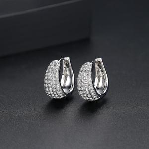 <span class=keywords><strong>Orecchini</strong></span> a Cerchio LUOTEEMI Placcati Oro con Zirconia Cubica AA per Donne e Ragazze - Product Image 6