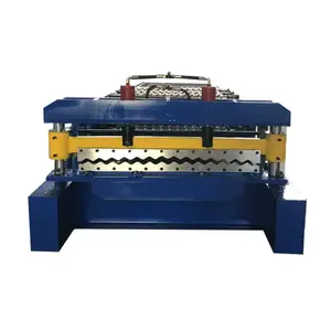 Hoge Snelheid Metalen Corrugating Ijzer Platen Dak Rolvormen Making Machine Koud Verzinken Lijn