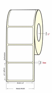 High Glossy Silver Vinyl Waterproof Inkjet Label <strong>Roll</strong> for Primere Lx400lx500lx900 Printer3" X 2"625 Labels/<strong>roll</strong> <strong>Fruit</strong> &amp; Egg Use - Product Image 4
