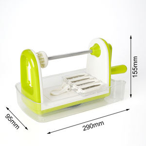 جهاز التقطيع الحلزوني للاستخدام في المطبخ, أدوات المطبخ جهاز التقطيع الحلزوني للطعام ثلاثي شفرات المطبخ - Product Image 6