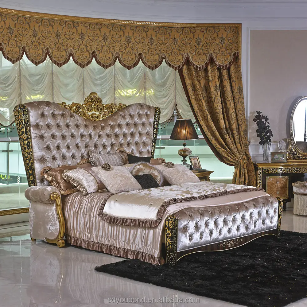 0061 Anti Design Wohn möbel Set Massivholz Goldfolie Italienische Schlafzimmer Wohn möbel