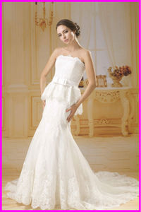 2015 Guangzhou élégantes <span class=keywords><strong>français</strong></span> dentelle trompette Robes de mariée sirène de mariage avec AG015 de trains longues - Product Image 1