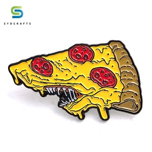De la muestra libre de brillo de esmalte de Metal dibujos animados loco <span class=keywords><strong>Pizza</strong></span> Hut Pin - Product Image 1