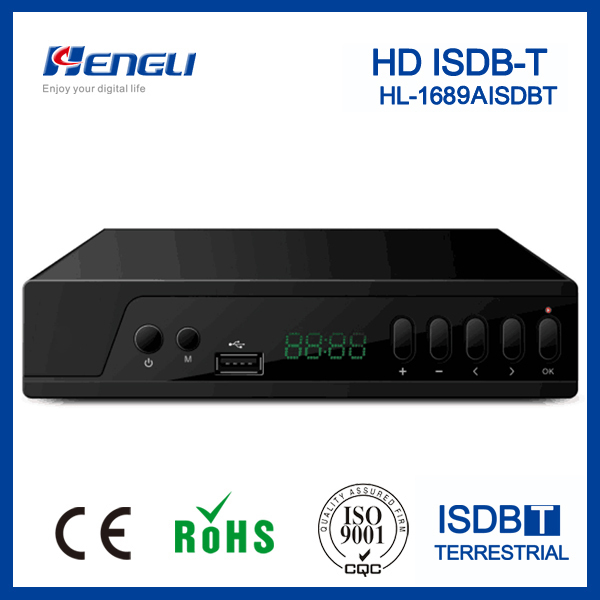 HD isdbt convertidor de TV digital caja Del Receptor para Brasil Ecuador