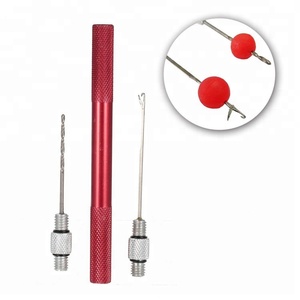 <span class=keywords><strong>Aiguille</strong></span> à bouillettes en aluminium avec perce-bouillettes pour la pêche à la carpe / Outil d'accessoires de pêche pour montage de mèches - Product Image 1
