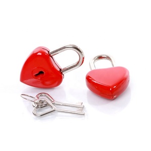 Newest Factory Direct Sale Promotional Red Heart Shape Key Mini <strong>Diary</strong> <strong>Lock</strong> - Product Image 3