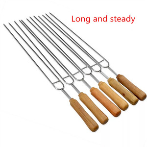 حار 12 قطعة U شكل معدن أسياخ شواء الشواء في الهواء الطلق نزهة الشواء إبرة أدوات للشواء أواني - Product Image 2