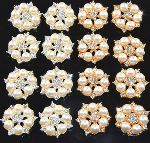 Nút Ngọc Trai Phẳng Rhinestone, Chỉnh Trang, Nút Ngọc Trai Rhinestone - Product Image 4