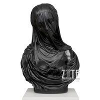 Statue de buste de femme voilée en marbre de pierre blanche traditionnelle Conceptions classiques pour l'application de salon