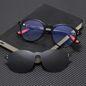 20032 Superhot Eyewear 2019 Retro Round TR90 Optical <strong>Frame</strong> Polarized Magnetic <strong>Clip</strong> on Sun Glasses - Product Image 6