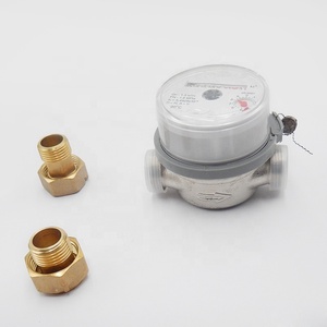 ISO Klasse B Haushalts 15mm Messing körper Trocken zifferblatt Einstrahl-Wasserzähler - Product Image 2