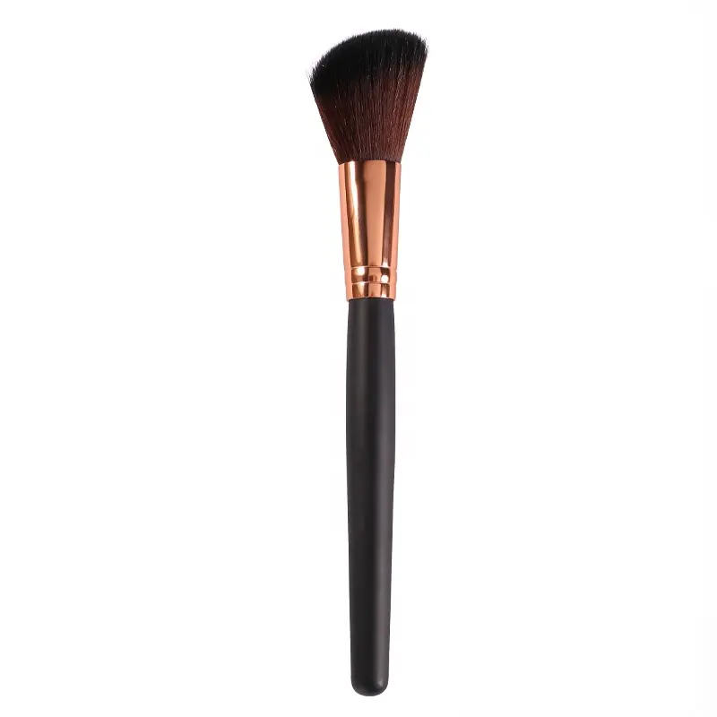 Professional cosmetic tools custom logo single angled contour blush brush