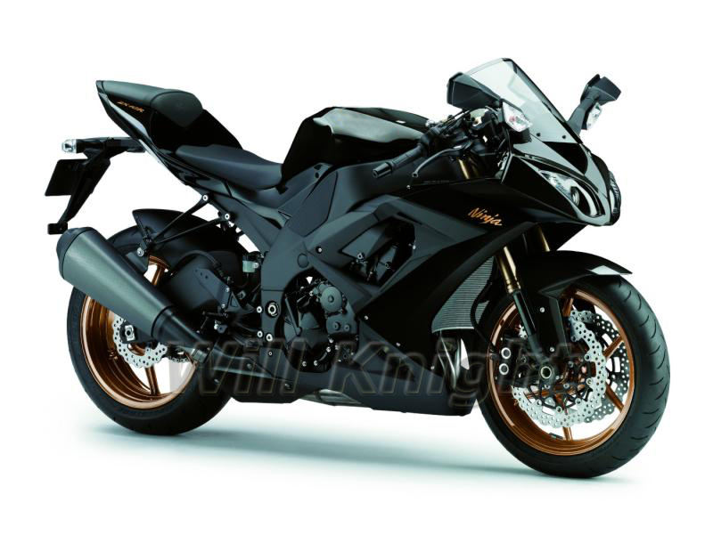 Kawasaki ZX10R Fairings - Black ABS Plastic Kit for 2008-2010