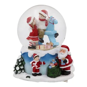 Venda direta da fábrica personalizado handmade estilo europa lembranças bola de neve de natal globo de neve de vidro