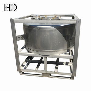 Conteneur IBC en acier inoxydable de qualité alimentaire Wanlong Chemical 1000L avec cadre de sécurité pour liquides dangereux, chariot élévateur à 4 voies - Product Image 3