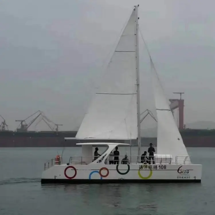 38ft Fiberglas yelkenli yat katamaran yolcu botu