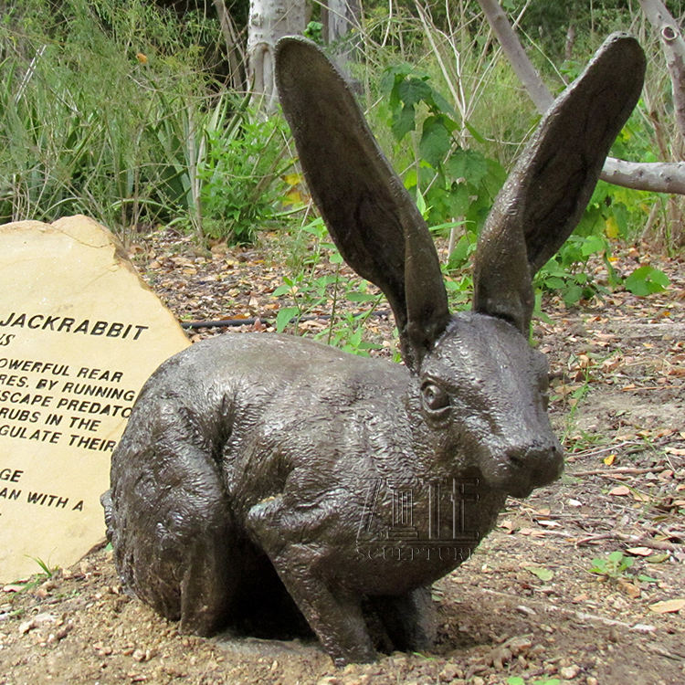 STATUA CONIGLIO LEPRE Natura Stile Art Deco Stile Art Nouveau - Foto 4