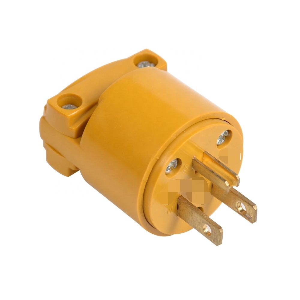 J232 <strong>3</strong>-<strong>Prong</strong> Male Electrical End <strong>Plugs</strong> - Heavy Duty and Durable Extension Cord <strong>Replacement</strong> Ends 16/<strong>3</strong> - Tools & Home Improvement