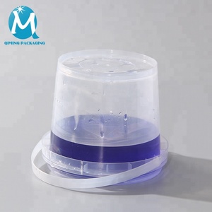 Cubo de Plástico Transparente de Diseño OEM, Envase de 1 Galón, Cubo de Plástico Transparente con Asa, Cubo de Plástico para Helados de 2 Galones - Product Image 6