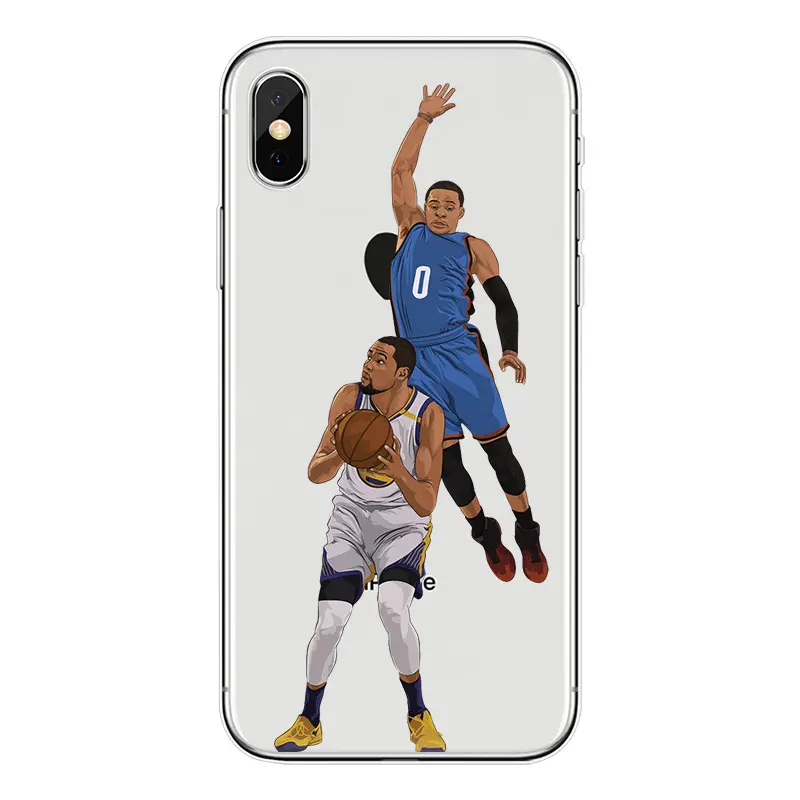 Spor basketbol oyuncu yıldız iPhone X için moda darbeye dayanıklı kapak telefon koruyucu boş kılıf sublime iPhone X 10