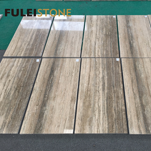 Piastrelle in marmo travertino grigio argento italiano lucido e levigato - Product Image 4