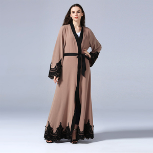 New Design Lace Dres Front Open Abaya <strong>Kaftan</strong> <strong>Dress</strong> of Modern Open Abaya - Product Image 3