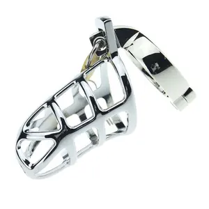 Alloy Metal Male Chastity Cock Cages Device Penis Lock