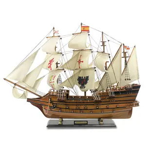 Barco espanhol galleão atocha moeda elisabustão, madeira modelo navio tallship decoração náutica modelo de barco