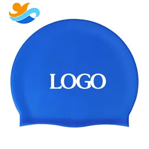 Custom Acceptable logo printing waterproof swimming cap for adult and kids Silicone Swimming Caps