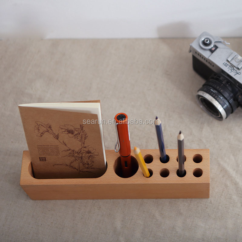 Настольная деревянная ручка-карандаш, держатель для телефона, Настольный Органайзер