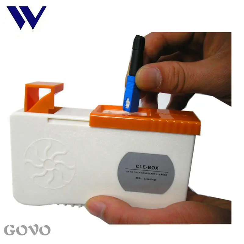 Limpador de conector de fibra ótica, tipo carretel, CLE-BOX de limpeza de carretel