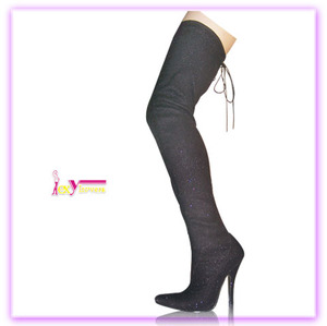 Nouveau mode bout pointu <span class=keywords><strong>sexy</strong></span> à talons hauts bottes femmes <span class=keywords><strong>cuissardes</strong></span> talon bottes - Product Image 5