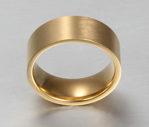 Latest Saudi Jewelry Cheap <strong>Thumb</strong> Custom Men <strong>Women</strong> Couple Stainless Steel Gold Plated Wedding Engagement <strong>Ring</strong> - Product Image 3