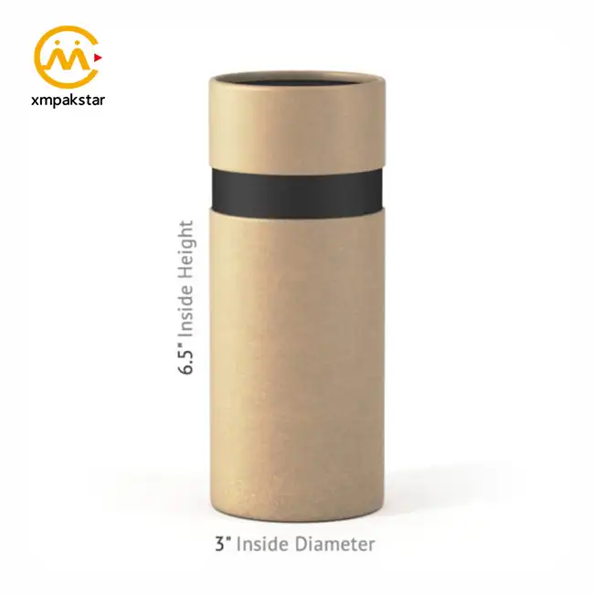 Customizable round cardboard coffee box paper tube for loose leaf tea packaging