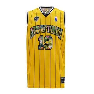 纯2022职业篮球球衣制服定制标志设计颜色黄色男士