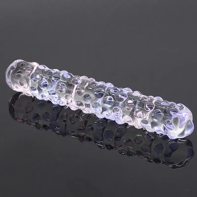 Juguete sexual productos grandes pyrex vibrador consolador de vidrio que las luces
