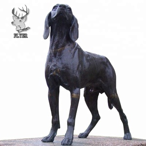 Hete Verkoop Levensgrote Dieren Gieten Bronzen Beeld Dane Easygoing Metalen Hond Sculptuur - Product Image 2