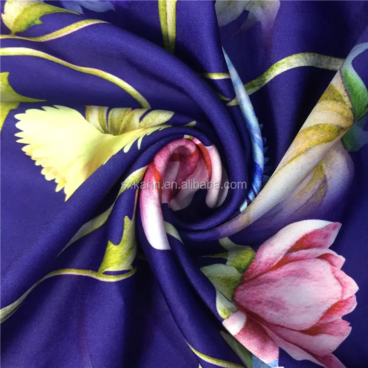 Kahn wholesale silk satin scarf stretch satin fabric spandex