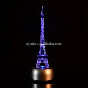 Cristallo Modello di Costruzione della Città Award Per La Decorazione Da Tavolino Regalo Led Torre Eiffel Big Ben Clock Modello