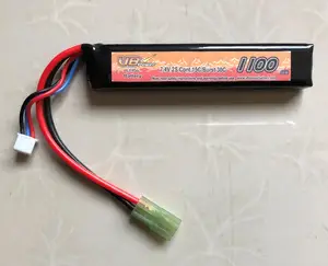 M4、AKに使用されるLiPo 7.4v 1000mAh 20Cスティックバッテリー