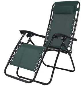 Seat Adjustable Folding Recliner Lounge Chair mit Removable Pillow und Side Table Support bis zu 260 £ für Backyard Poolside