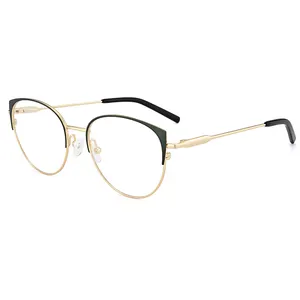 Nieuwe Stijl Optische Frames Metalen Fancy Lenzenvloeistof Cat Eye Bril Voor Groothandel