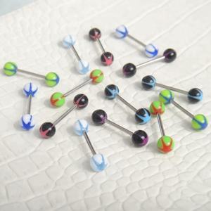 Mode Acryl Perle Lang hantel Zunge Piercing Ring - Product Image 5