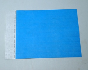 New Style Einmaliges 1070 Neon <span class=keywords><strong>Blue</strong></span> Soft Tyvek Papier armband Armband für Schul veranstaltungen - Product Image 2